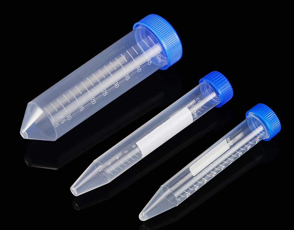 10 Chiếc 50Ml Nắp Vặn Nón Đáy Ly Tâm Ống Với Quy Mô Mẫu Lọ Đựng Phòng Thí Nghiệm Tiếp Liệu