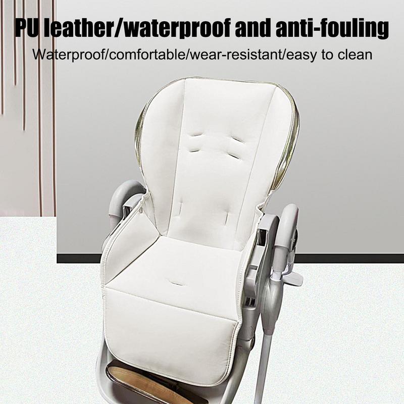 Capa de couro para cadeira alta de criança, capa de couro pu para cadeira alta, protetor de derramamentos e migalhas, cadeira de jantar infantil