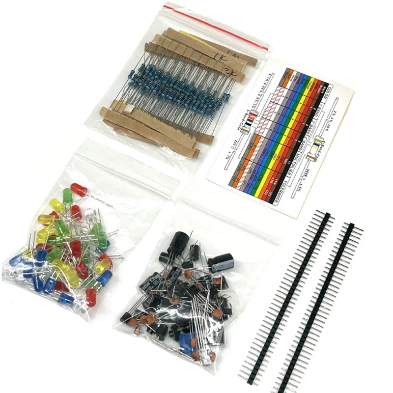 Novos componentes eletrônicos kit inicial básico para r3 mega2560 raspberry pi com led buzzer capacitor resistor