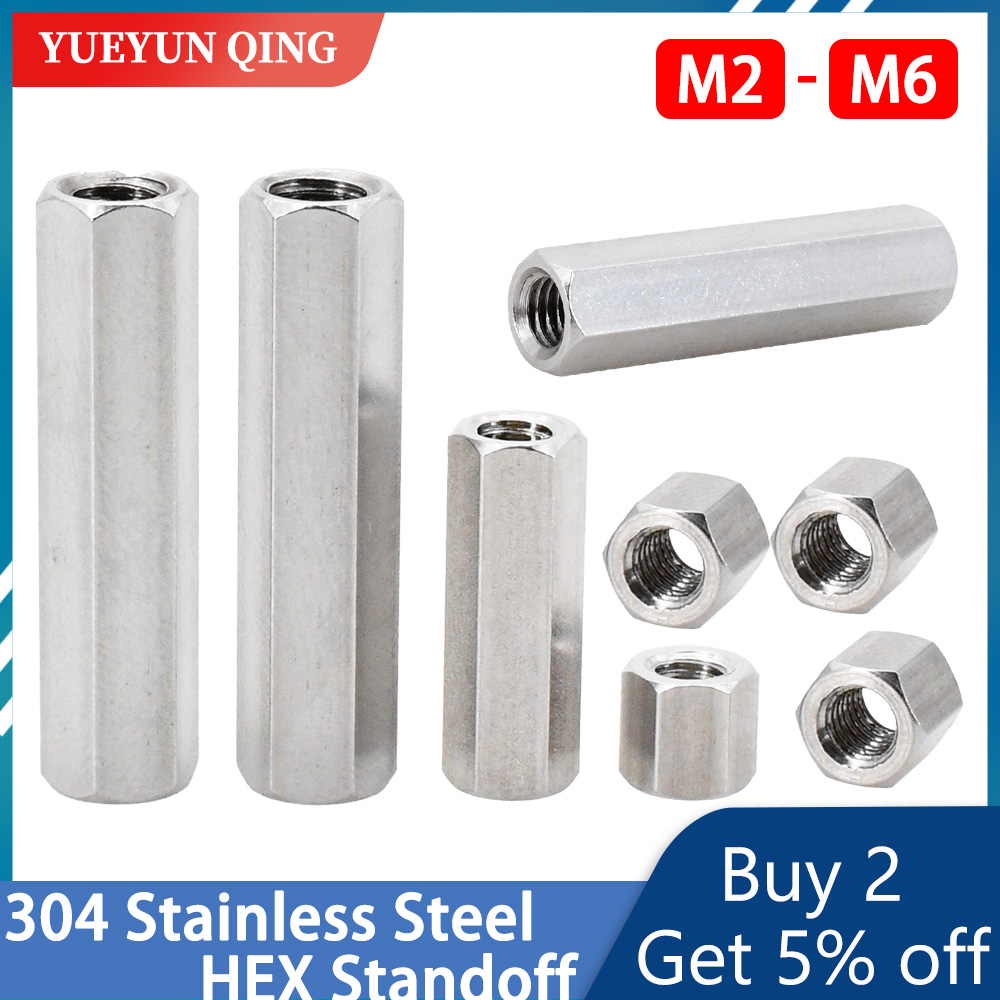 M2 M2.5 M3 M4 M5 M6 Hex Column Pillars 304 Stainless Steel Motherboard Standoffs Hexagonal Board Rack Spacing Screw Bolts Spacer