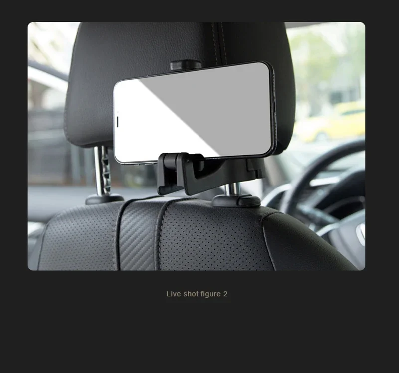 ปรับรถ Headrest Hooks ขาตั้งโทรศัพท์มือถือผู้ถือโทรศัพท์ Fastener ที่นั่งด้านหลังแขวนคลิปสําหรับกระเป๋าถือ Houseware