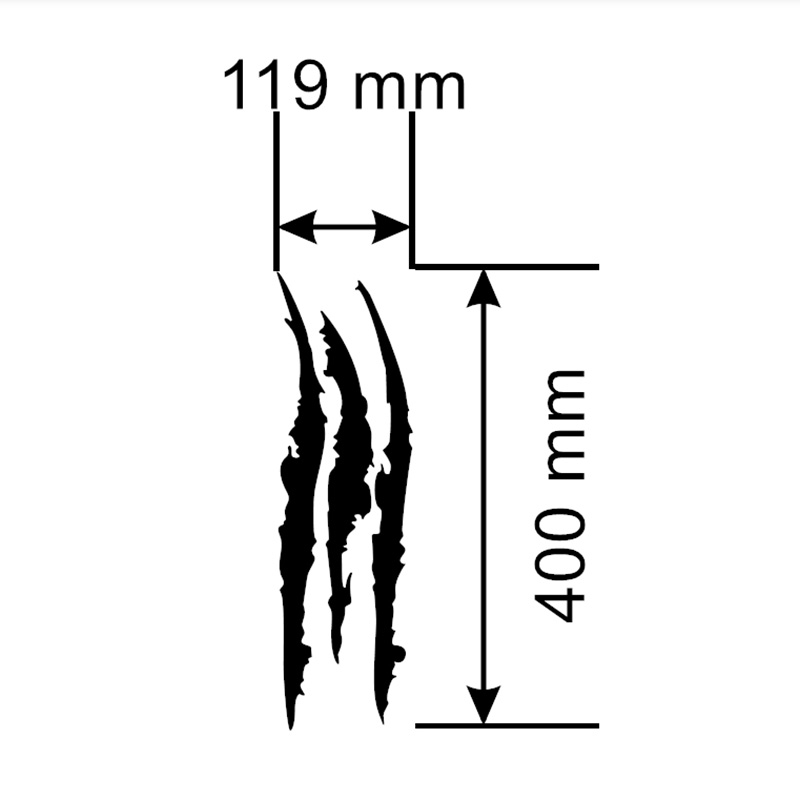 Autocollant réfléchissant griffe de monstre de voiture, autocollant en vinyle pour décoration de phare automobile