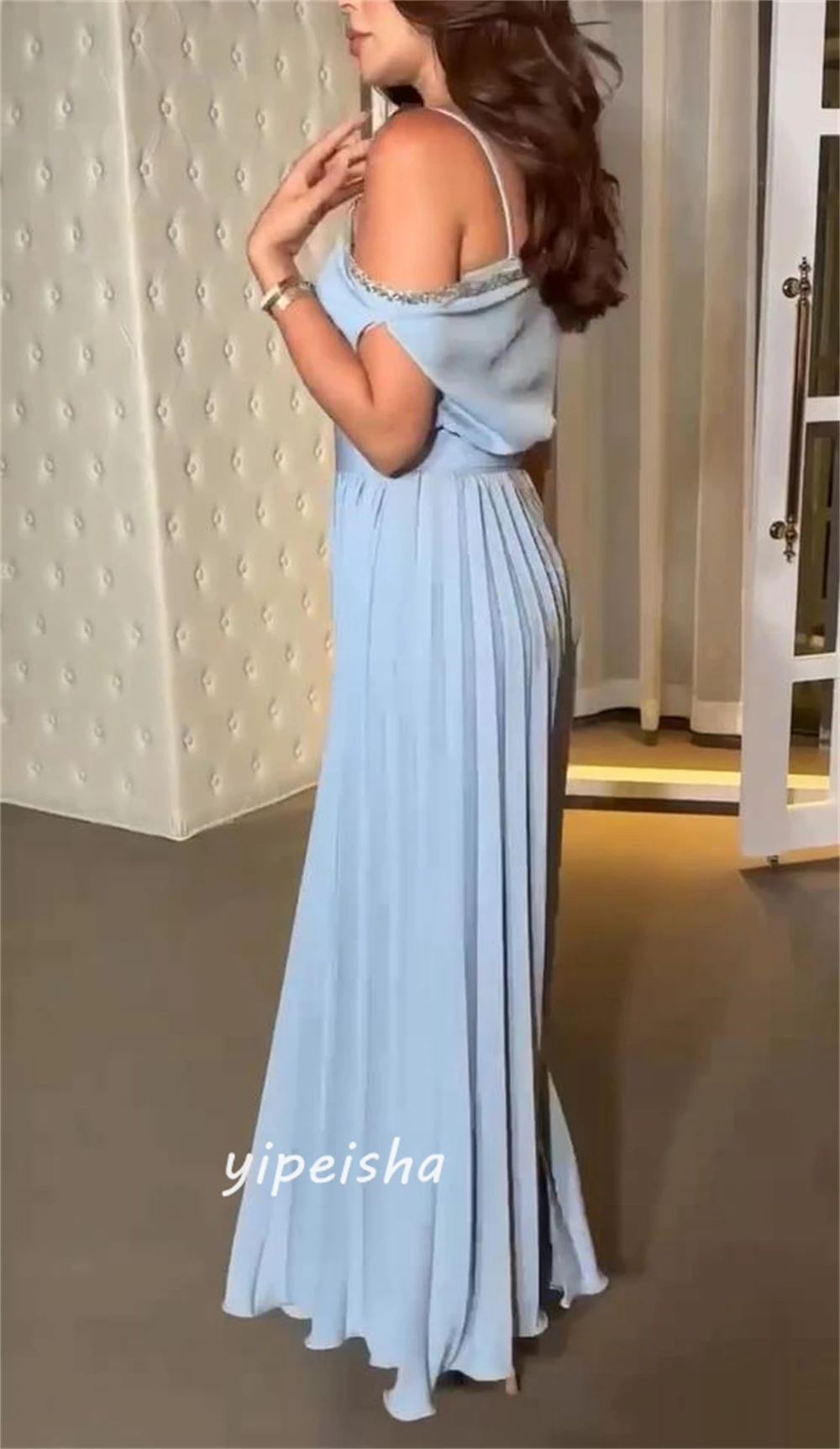 Customized Jiayigong  s Beading Draped Evening A-line One-shoulder Bespoke Occasion Gown Long Dresses