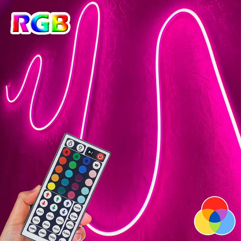 RGB-LED-Neonlichter mit 44 Tasten, Fernbedienung, flexible Neonstreifenlichter, 5 V RGB-Lichterkette, Gaming-LED-Neonlichtstreifen für Schlafzimmer