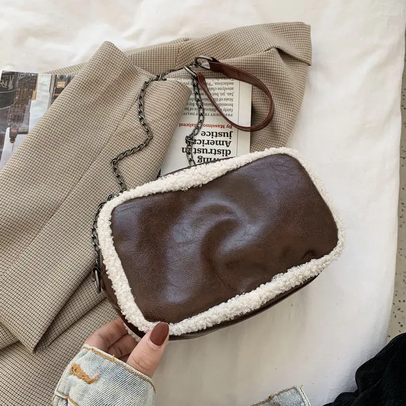 女性のためのミニPUパッチワークバッグ,財布,ショルダーバッグ,エレガントなショッピング,レトロなフラップ,クロスボディ,シック,冬