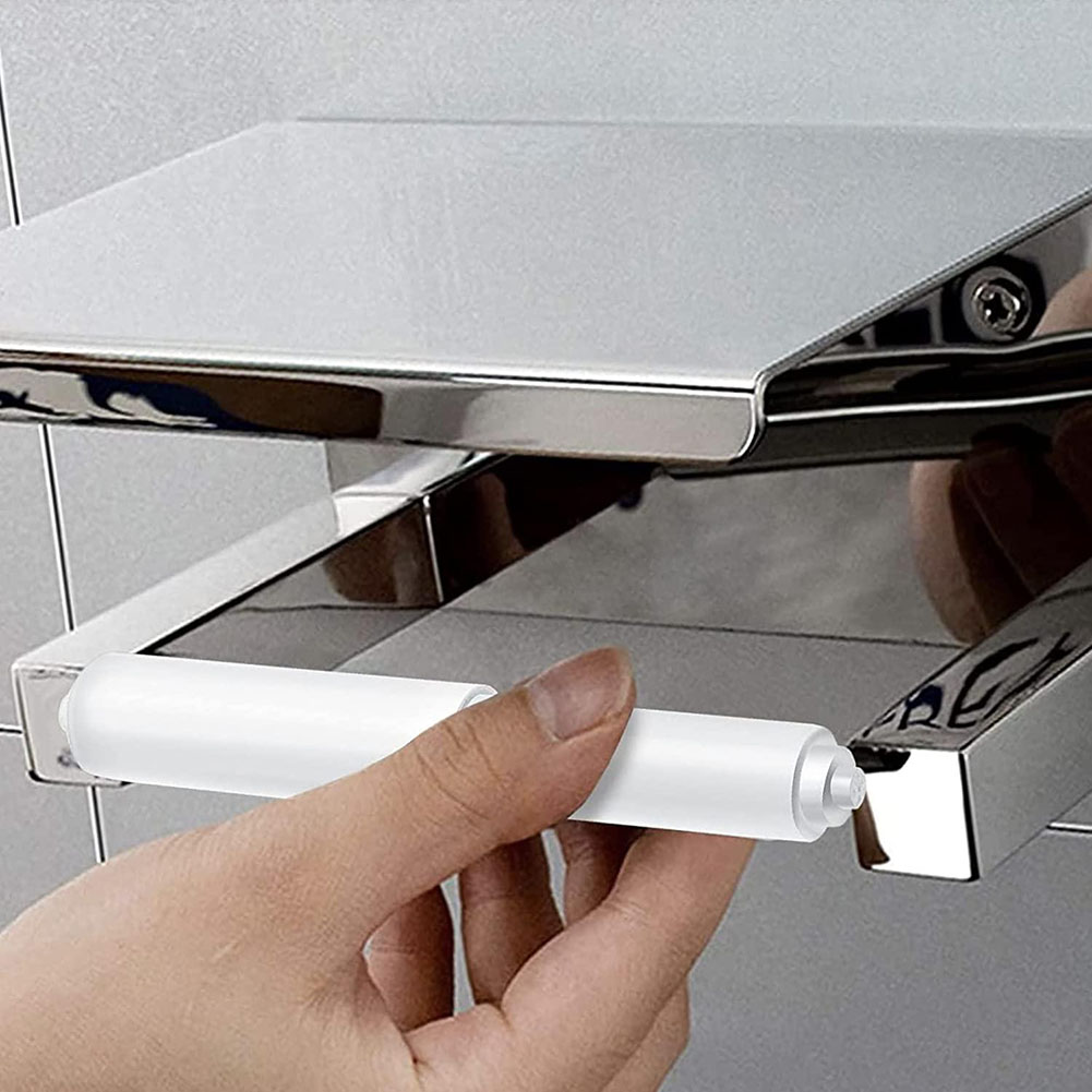 1/3PCS Ersatz Wc Rollen Papier Welle Weiß Kunststoff Wc Rollen Halter Roller Spindel Einsatz Frühling Für bad Zubehör