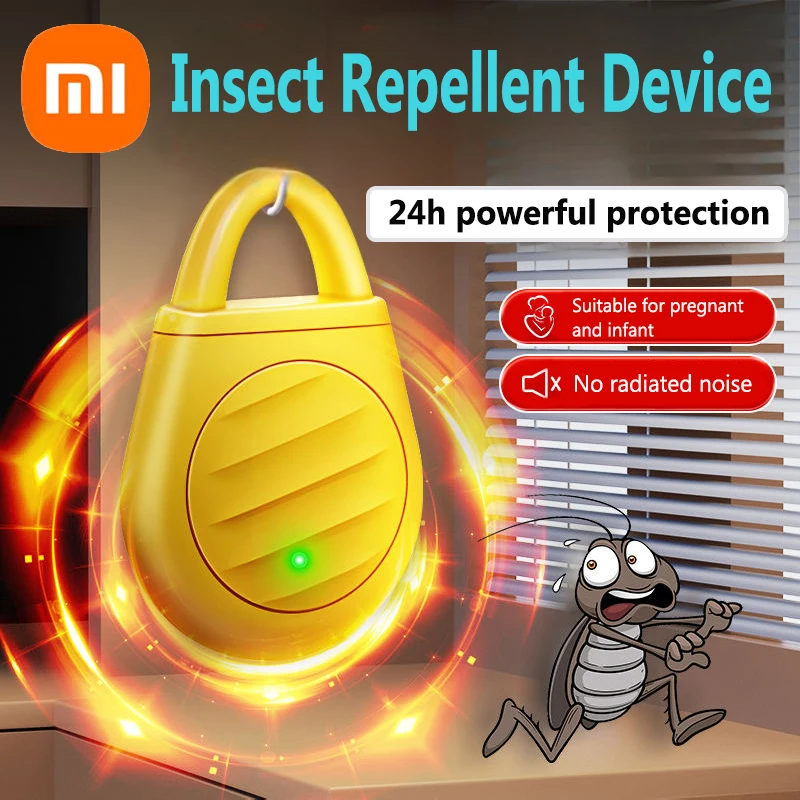 Ультразвуковой электронный репеллент от комаров Xiaomi для кемпинга на открытом воздухе Type-C, портативное полностью автоматическое интеллектуальное устройство контроля комаров