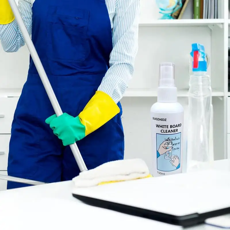 Dry Eraser Board Cleaner 100ml Whiteboard Cleaner Dry Erasing Low Odor Cleaning Spray Safely Board Eraser Multi-Purpose