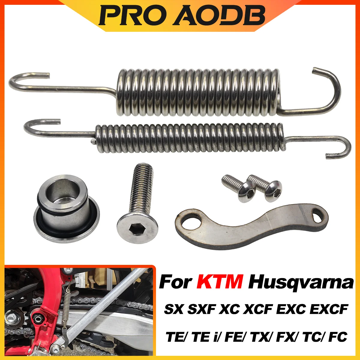 Motocross kickstand suporte lateral molas kit para husqvarna fe te fx tx para ktm sx sxf exc EXC-F xcf XC-W tpi seis dias 2008-2023