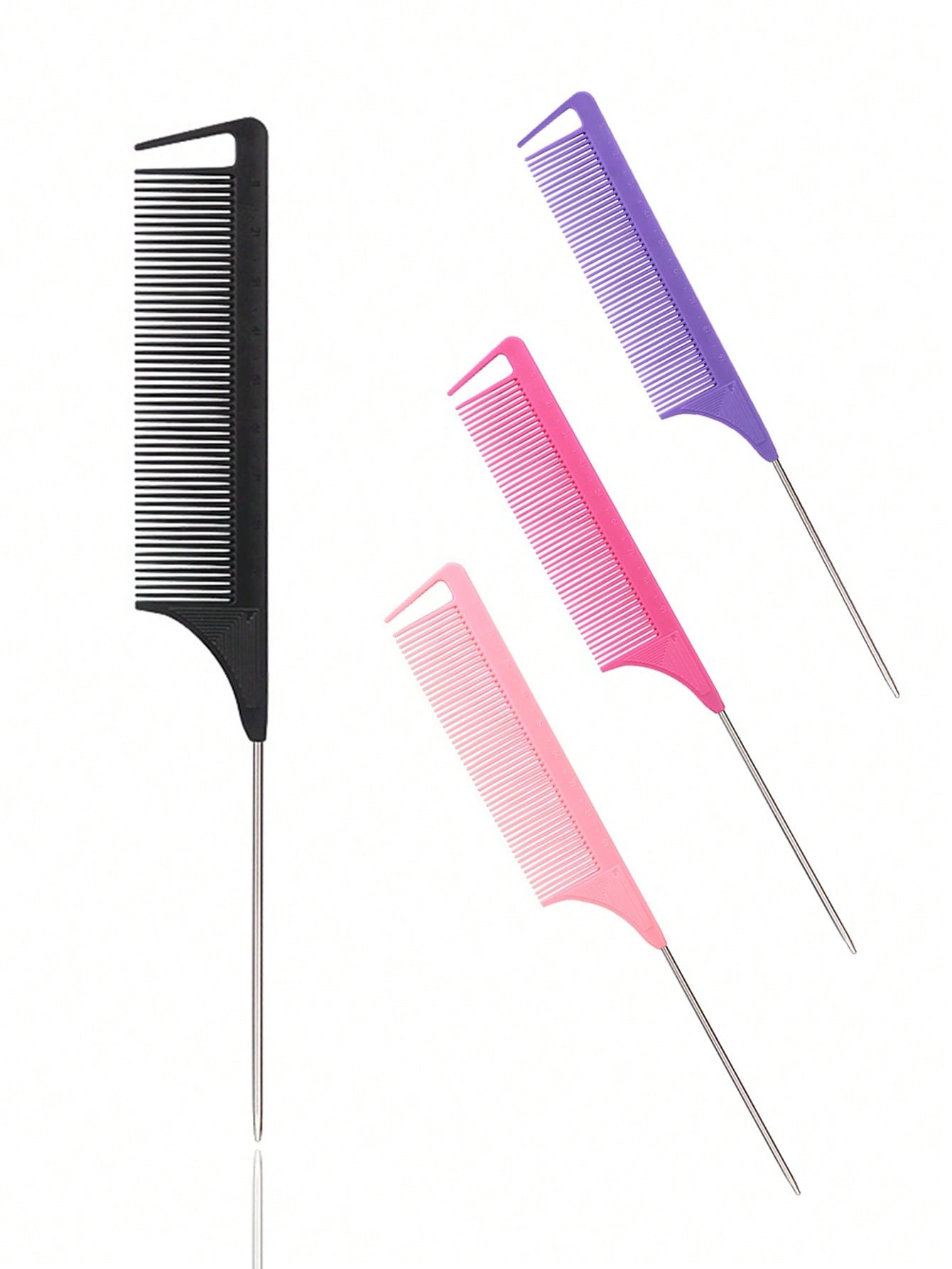 Edelstahl spitzer Schwanz Haar professioneller Haarkamm Haarbürste Salon Haar Styling Werkzeug Haarkamm Speziell für Echthaarperücken