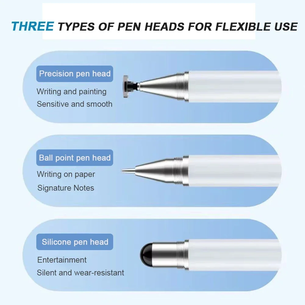 Multi Device 3 in 1 Stylus Pen For iPad  Xiaomi Tablet Smart Phone Apple Pencil iOS Android Touch Pen Drawing Capacitive Pencil