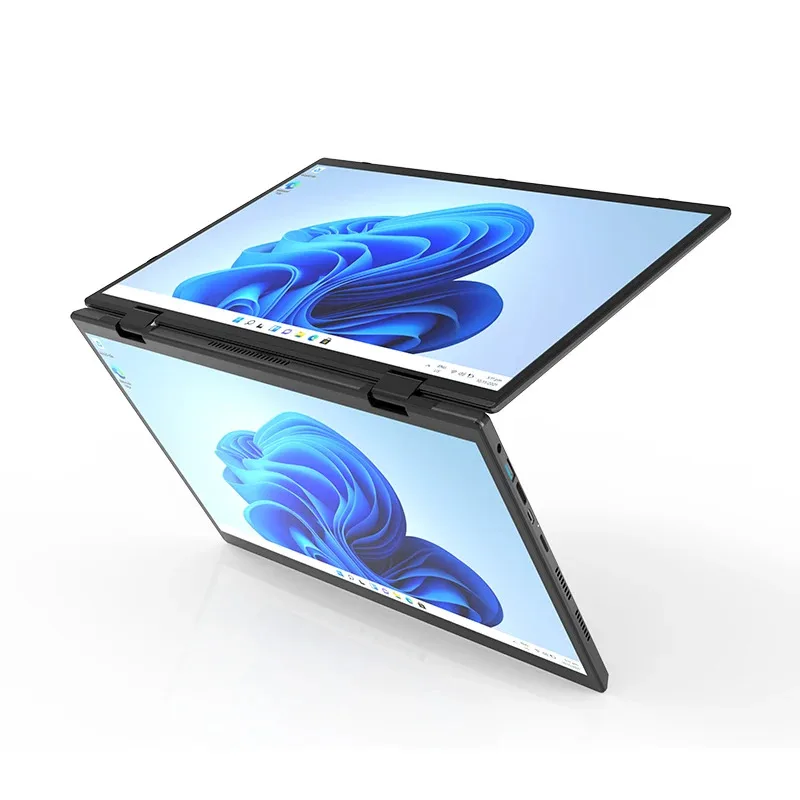 14 inch plus 14inch touch Dual Screen Laptop Intel N100 Processor Gaming Laptop DDR4 16GB 1TB  Notebook Computer