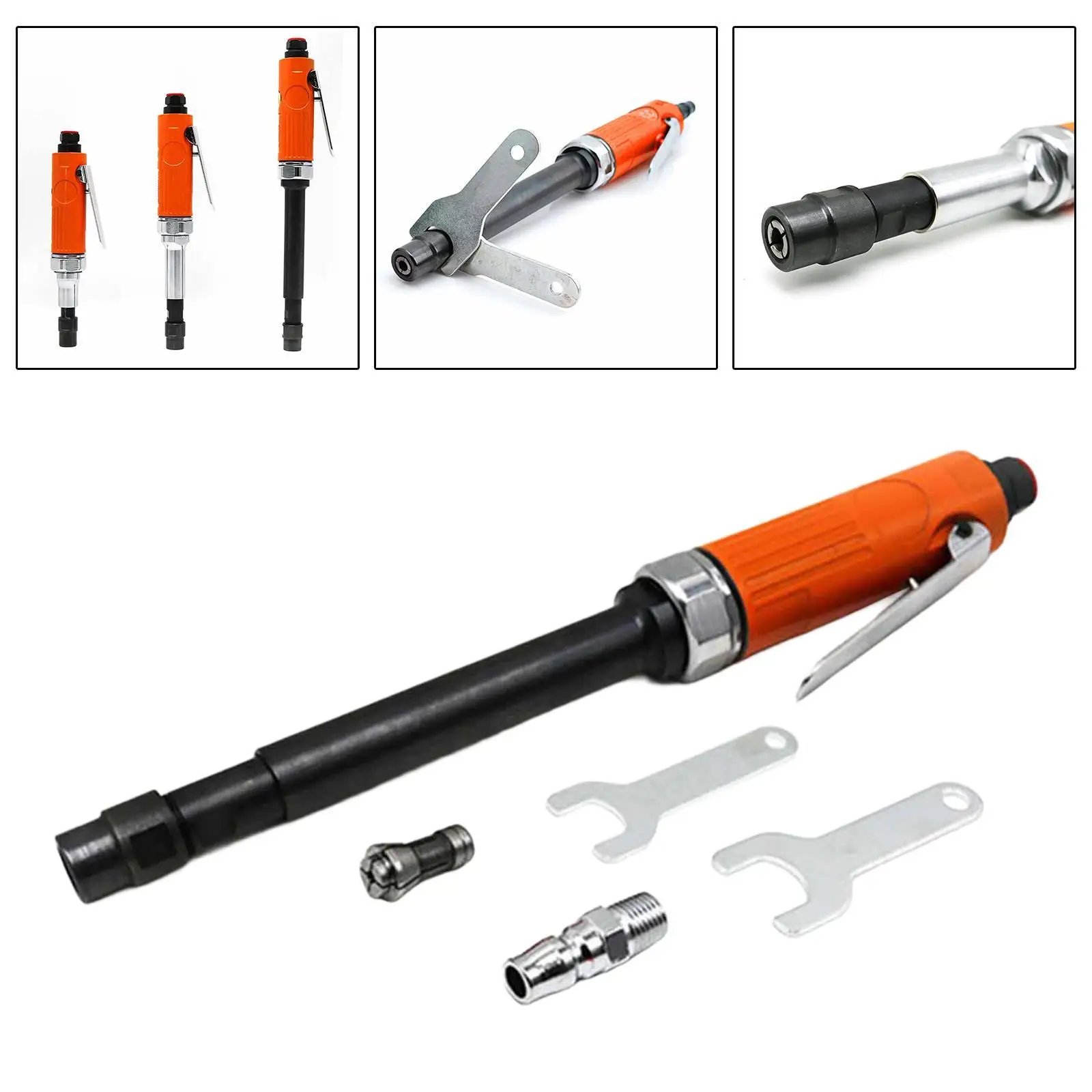 Penggiling Mati Udara 1/4 "Penggiling Mati Udara Lurus Premium Portabel Kinerja Tinggi Serbaguna untuk Pemolesan Chamfering Deburring