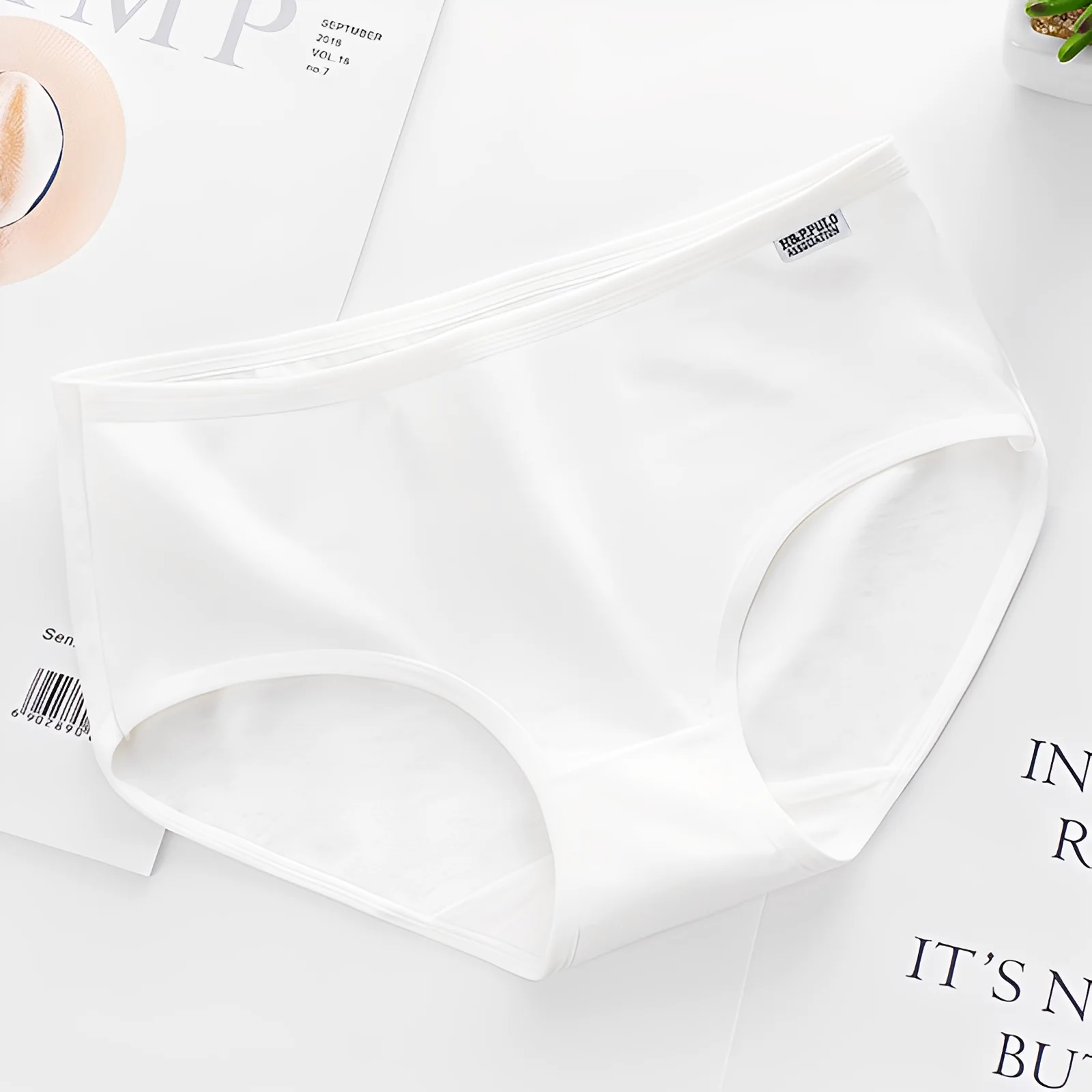 Ropa interior de Color caramelo para mujer, bragas cómodas de algodón de alta calidad a media cintura, transpirables, amigables con la piel, calzoncillos de talla grande suaves