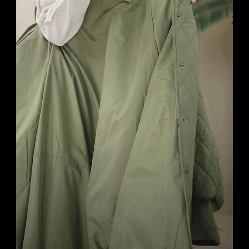 ขนาดใหญ่เพชรลายสก๊อตลงเสื้อแจ็คเก็ตผ้าฝ้าย 2025 ผู้หญิงยุโรปเสื้อยาวเสื้อแจ็คเก็ตผ้าฝ้ายน้ําหนักเบาฤดูหนาว Parka เสื้อใหม่หญิง