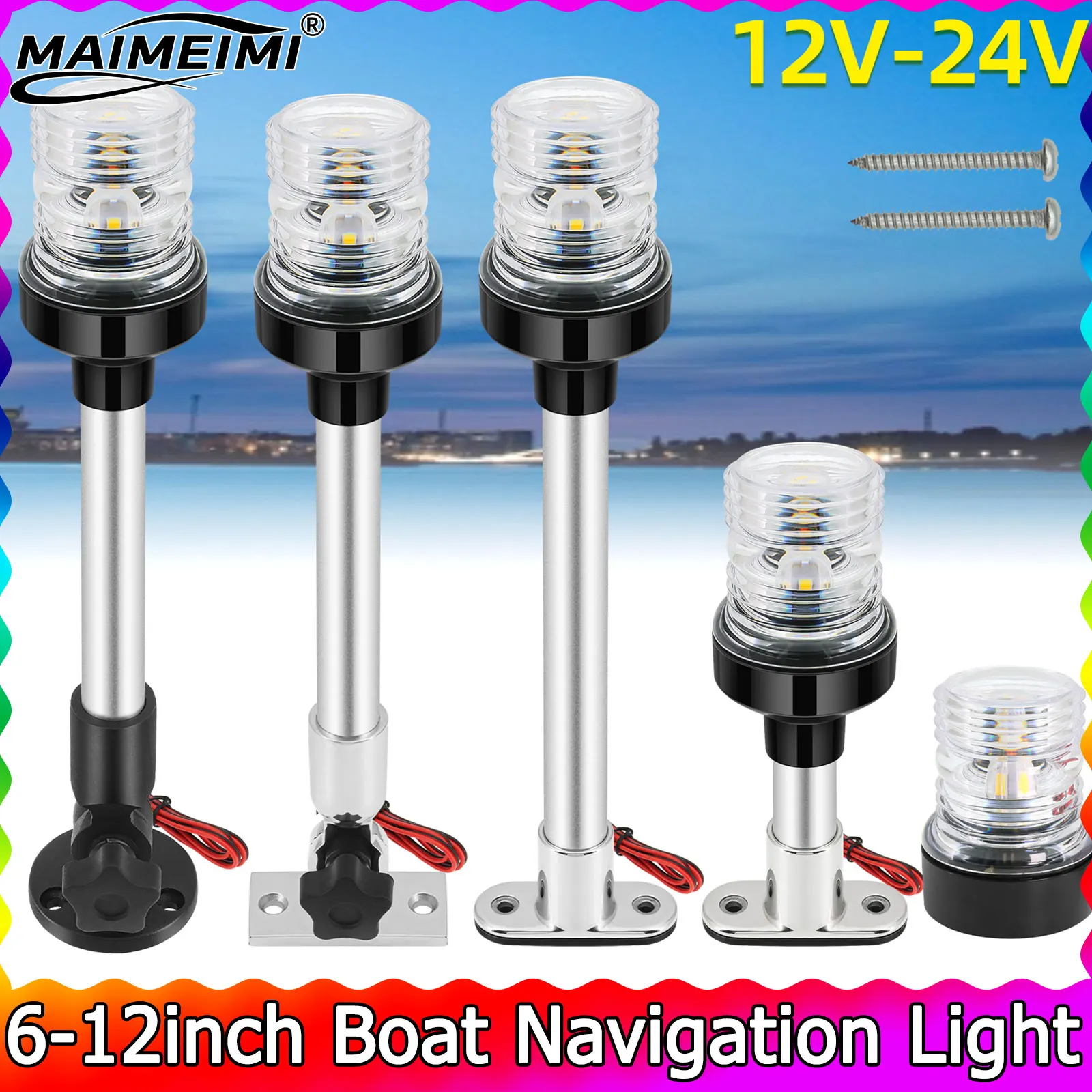 12 V 24 V Segeln Signal Licht Boot Navigation Licht Falten 360 Grad LED für Yacht Marine Anker Licht boot Zubehör