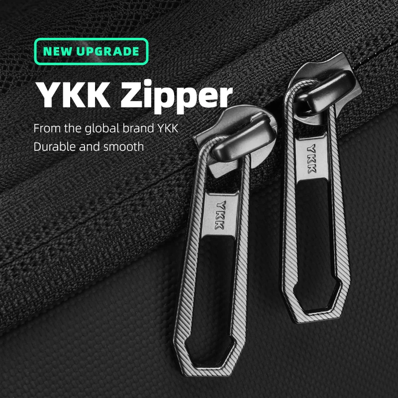 MARKRYDEN Bolsa de peito masculina de grande capacidade, à prova d'água, antirroubo, zíper YKK com vários compartimentos