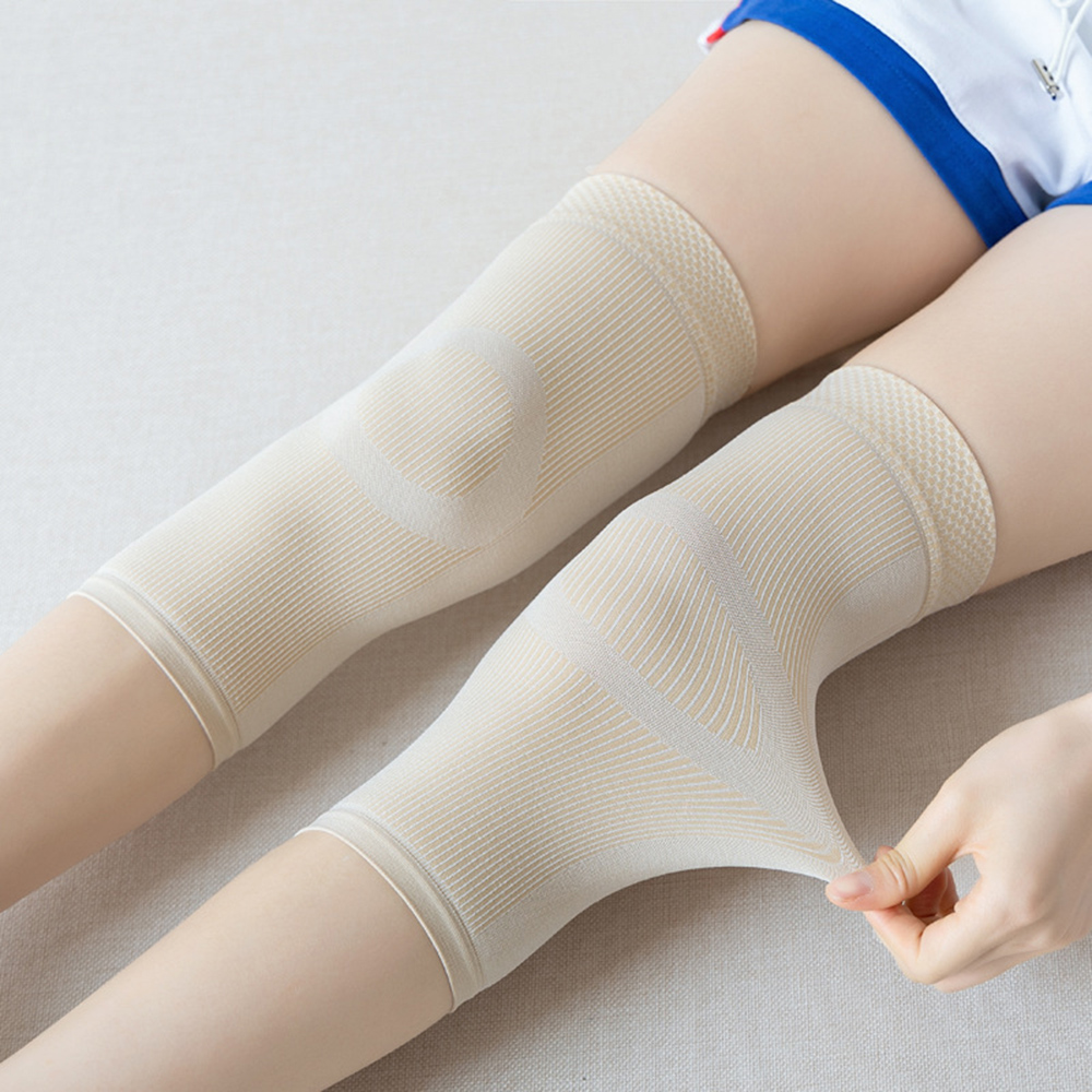 1 Pair Knee Brace Support Leg Warmer Breathable Thermal Kneepad Fitness Protector Seamless Elastic Knee Pads Sleeve Knee Warmers
