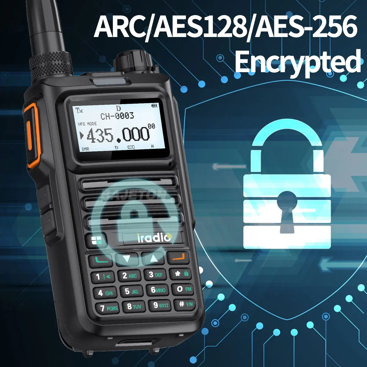Iradio DM-UV4R DMR Walkie Talkie modo Dual ranura de tiempo Dual AES-256 cifrado Digital analógico SMS NOAA para RT-4D Ham Radio