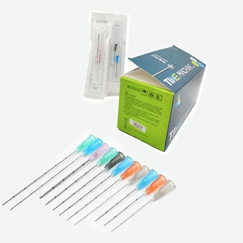 50PCS Micro Cannula 22g 23g 25g 38mm 50mm 70mm Disposble Blunt Tip Micro Cannula Needle