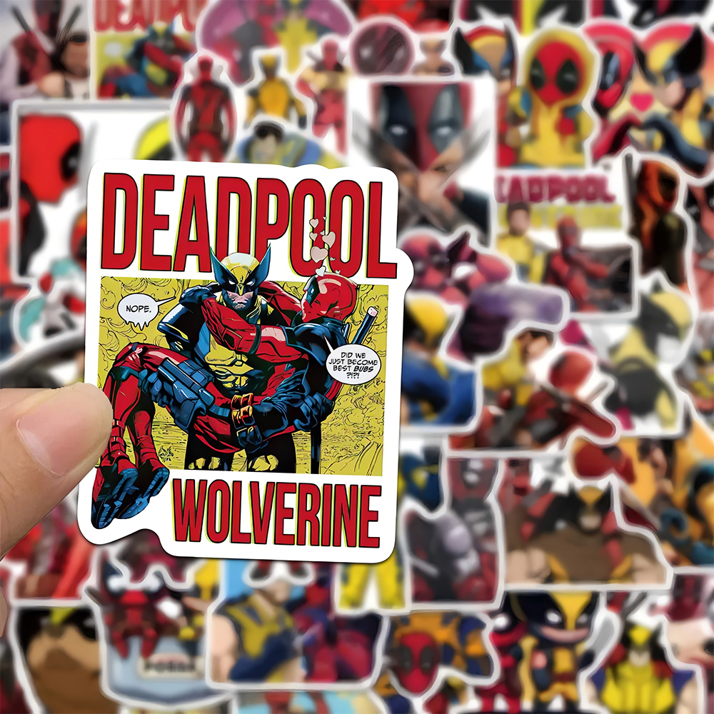10/30/50pcs Disney Marvel Deadpool Wolverine Stickers Cool Deadpool 3 Decals Skateboard Motorcycle Laptop Waterproof Sticker Toy