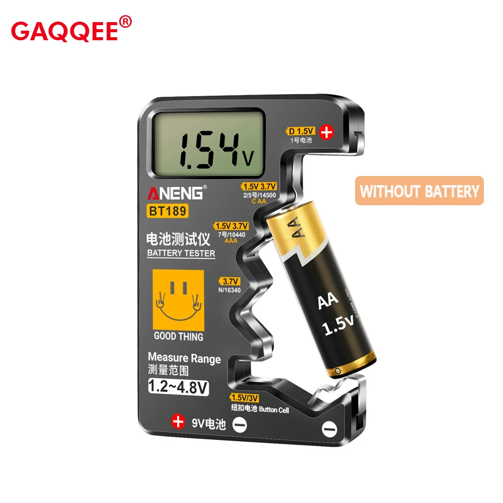 Probador de batería ultrapequeño 9V AA AAA pila de botón Universal hogar LCD pantalla Digital probador de batería herramienta Detector de banco de energía