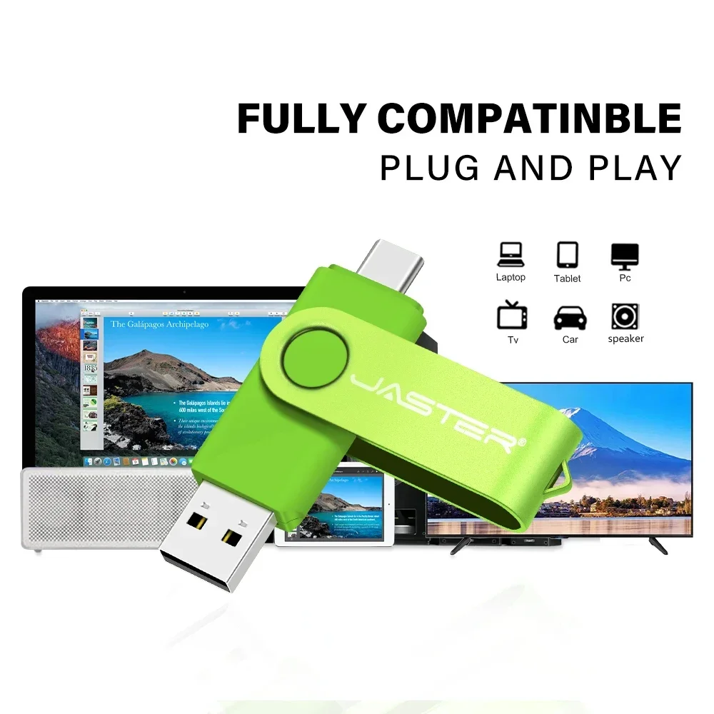 TYPE-C 2in1 High-capacity Speed USB Flash Drive 128GB Free Key Chain Pen Drive 64GB Business Gift Memory Stick Phone U Disk 32G