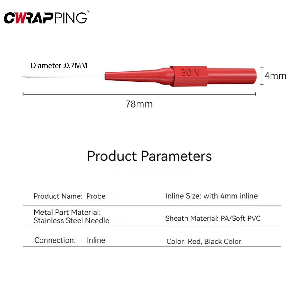 2/4/8PCS รถ TIP Probes เครื่องมือวินิจฉัยฉนวนกันความร้อนเข็มเจาะไม่ทําลายมัลติมิเตอร์ปากกาทดสอบ CLAMP ทองแดงเครื่องมือ