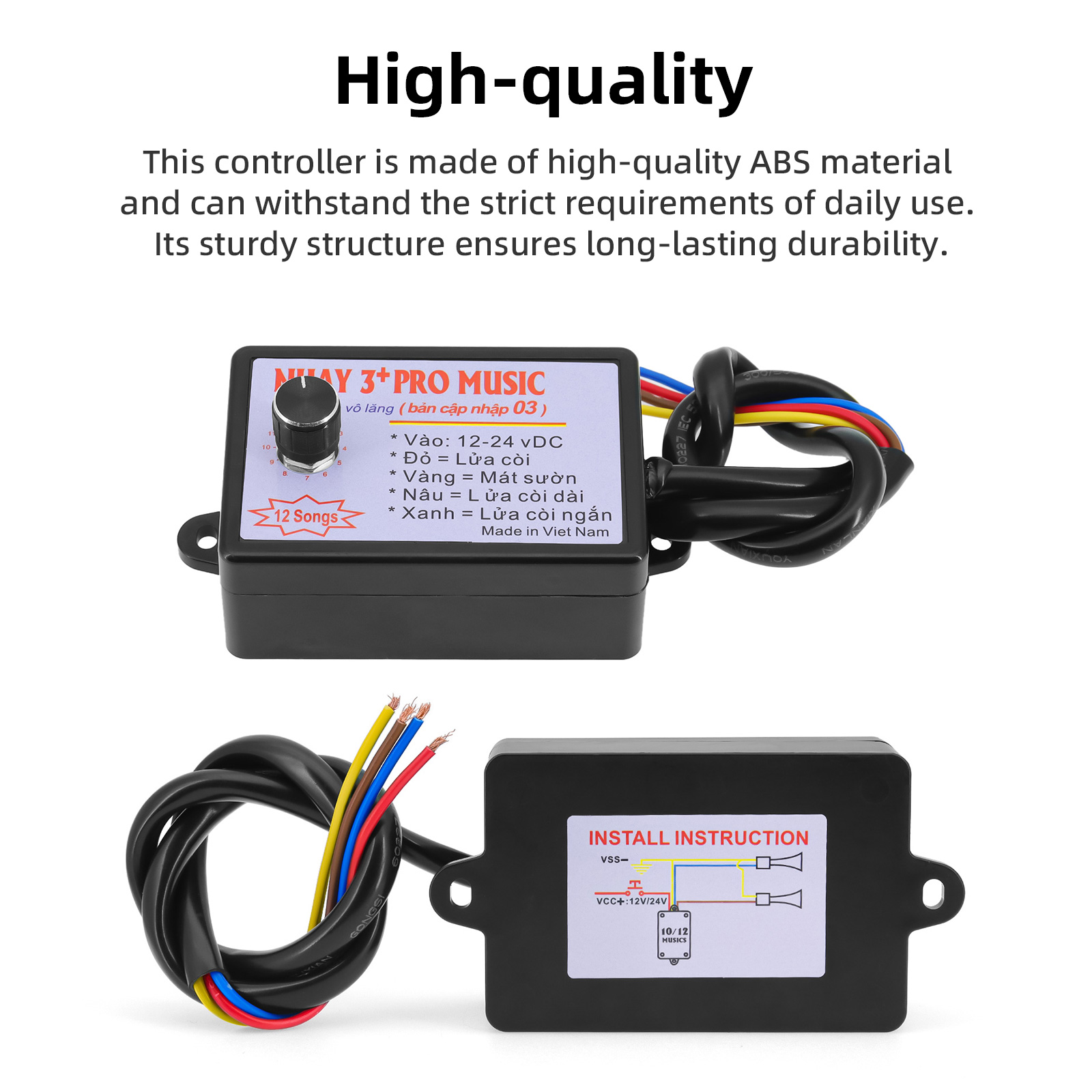 1pc 車ホーンコントローラ電気ホーンスピーカーサウンドコントロールユニット 12 サウンドエフェクトスイッチング 12-24V 車のトラックマリンボア用