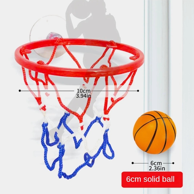 เด็กในร่มมินิบาสเกตบอล Hoop พร้อมถ้วยดูดกีฬาแขวนผนังตะกร้าเด็กตลกเกมการออกกําลังกาย Ball Hoops ชุด