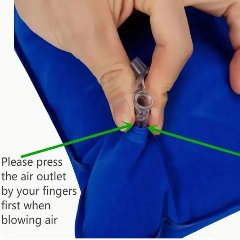 Portable Folding Inflatable Air Pillow Office Outdoor Travel Sleep Camping PVC Neck Stretcher Backrest Airplane Comfort Pillow