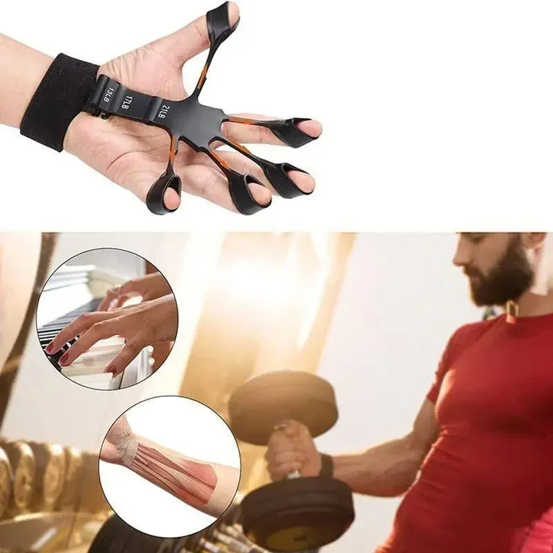 Nouvel entraîneur de doigts en Silicone, civière de poignet à 5 doigts, récupération de force des doigts, entraîneur de Flexion et d'extension de veines