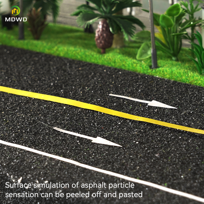 5 cm 10 cm graues Modelleisenbahn-Straßenband mit selbstklebendem Landschafts-Land-Diaroma-Layout auf der Rückseite