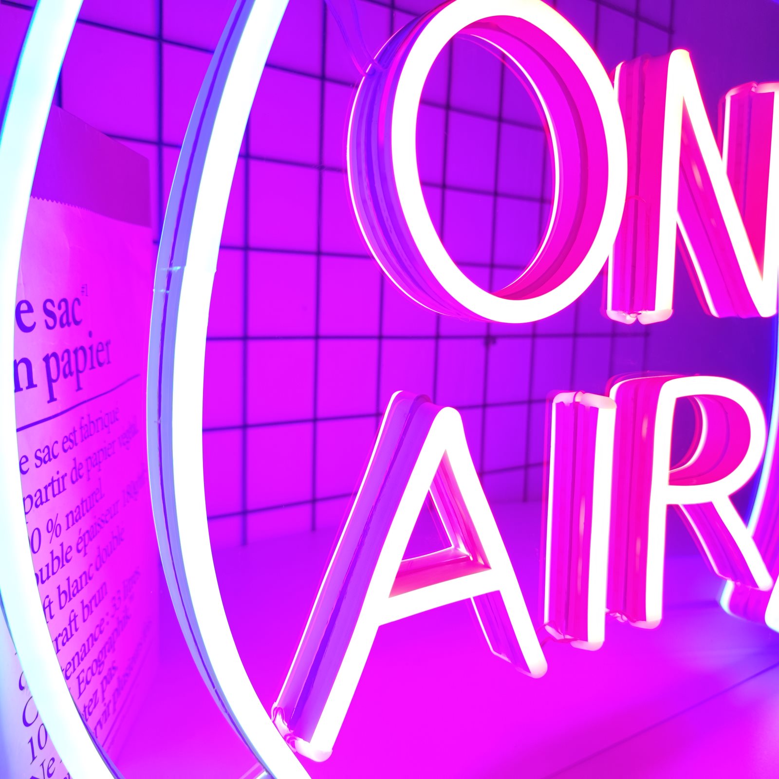 ON AIR Sinal de néon LED Sinal de luz de néon adequado para decoração de parede de festa USB Poweredo adequado para decoração de quarto lâmpada de néon