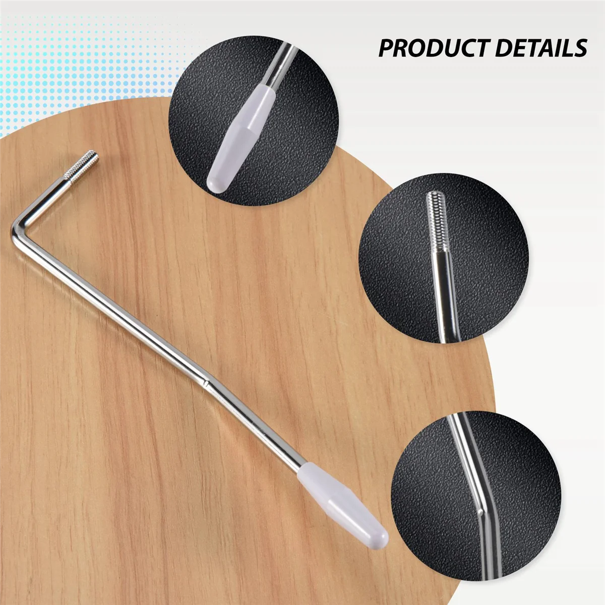 M09KSilver 5.0Mm Rocker Tremolo Arm Tuas Baja Vibrato untuk Instrumen Gitar Listrik