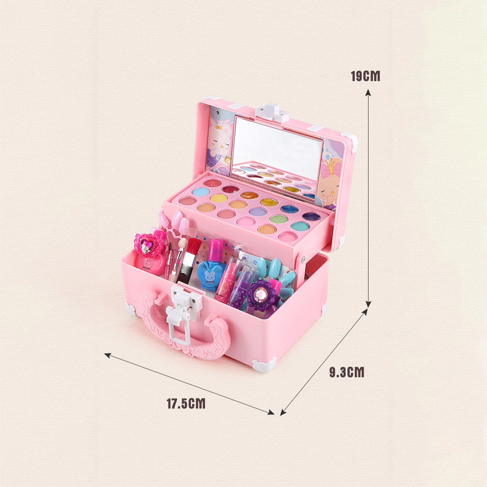 Kit de maquillaje para niños, Kit de maquillaje Real para niñas, juego de maquillaje seguro y no tóxico de princesa, juego de simulación, maquillaje, juguetes para niños, regalos
