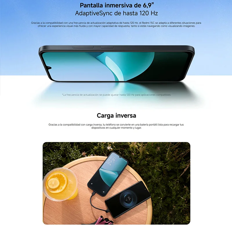 Xiaomi Redmi 15C versión Global Smartphone 50MP cámara principal 120Hz 6,9 "pantalla Dot Drop 33W carga MediaTek Helio G81-Ultra