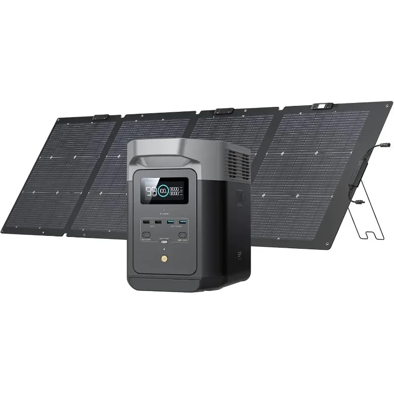 Portable Power Station DELTA 2, 1024Wh LiFePO4 (LFP) Battery, 1800W AC/100W USB-C Output, Solar Generator