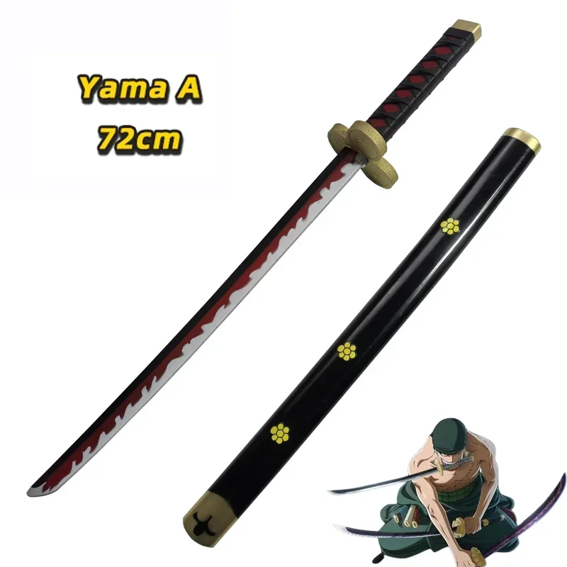 72cm anime cosplay roronoa zoro katana espada pu wado ichimonji espada role play aki mizu samurai arma festa brinquedo espada