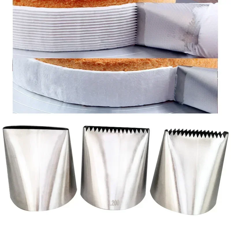 Alat hias kue, ekstra besar Stainless Steel Nozzle Icing Piping krim kue Dekorasi ujung Fondant aksesoris memanggang 1 buah