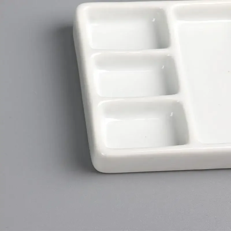 Keramik Quadratische Palette Multi-grid Aquarell Ölfarbe Tablett Erwachsene Anfänger Tragbare Kunst Liefert Jingdezhen Abfeuern