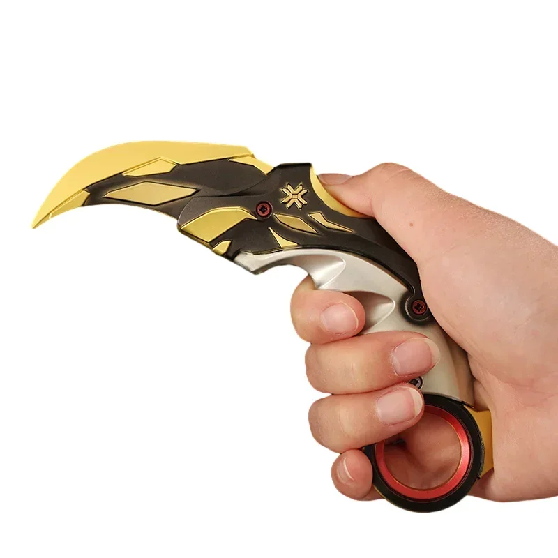 16 см/8 см/5 см Valorant Karambit коготь ножи игрушка брелок чемпионы Balisong оружие модель сплава косплей игры периферийные устройства подарки для мальчиков