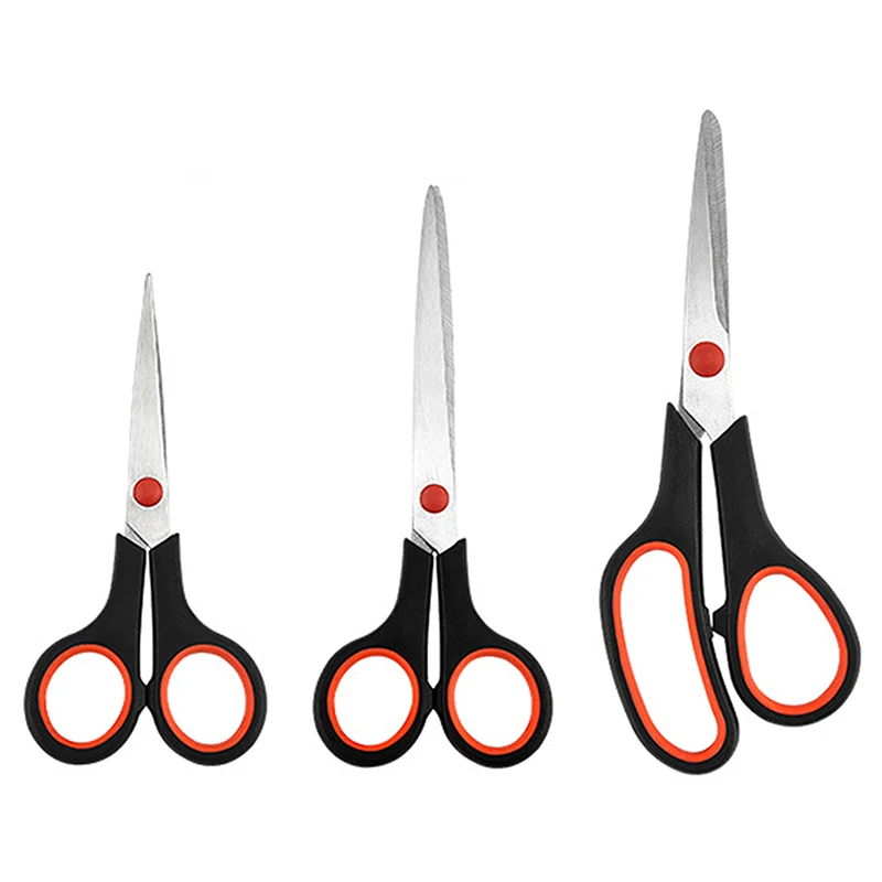 3 Pcs/Set Stainless Steel Scissors Student Stationery Scissor Household Multi Functional Office Tailor Scissors Hand Cutting New