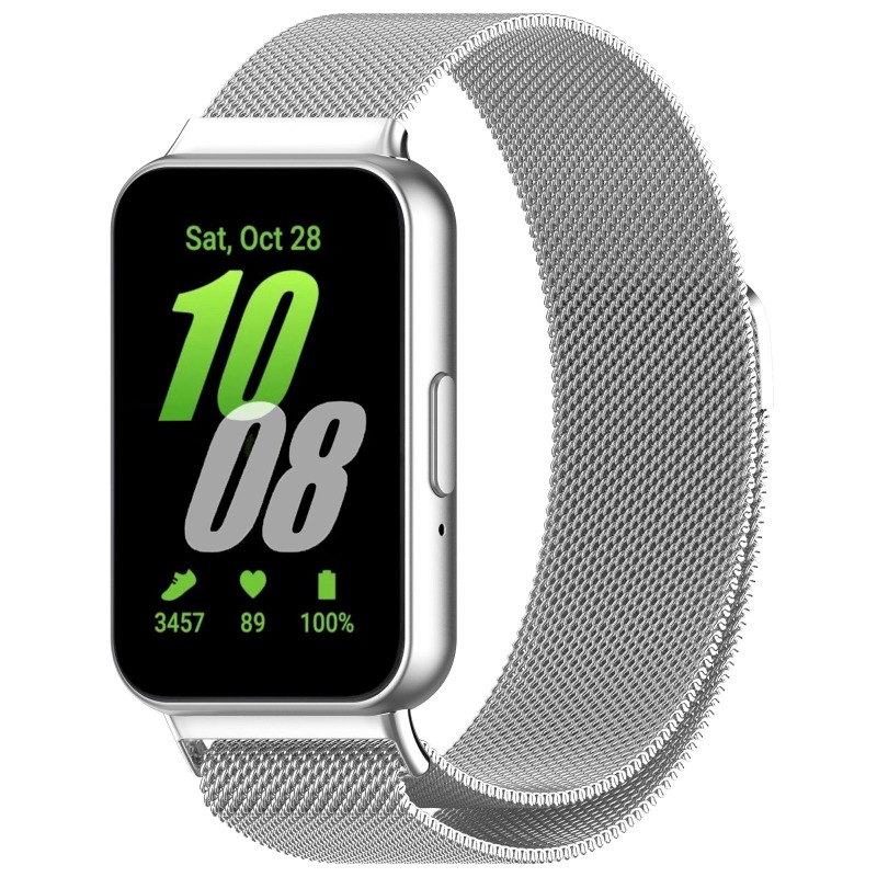 สายรัดโลหะแม่เหล็กสําหรับ Samsung Galaxy Fit3 สมาร์ทสายรัดข้อมือ Milanese Magnetic Loop สําหรับ Fit 3 สายรัดข้อมือ