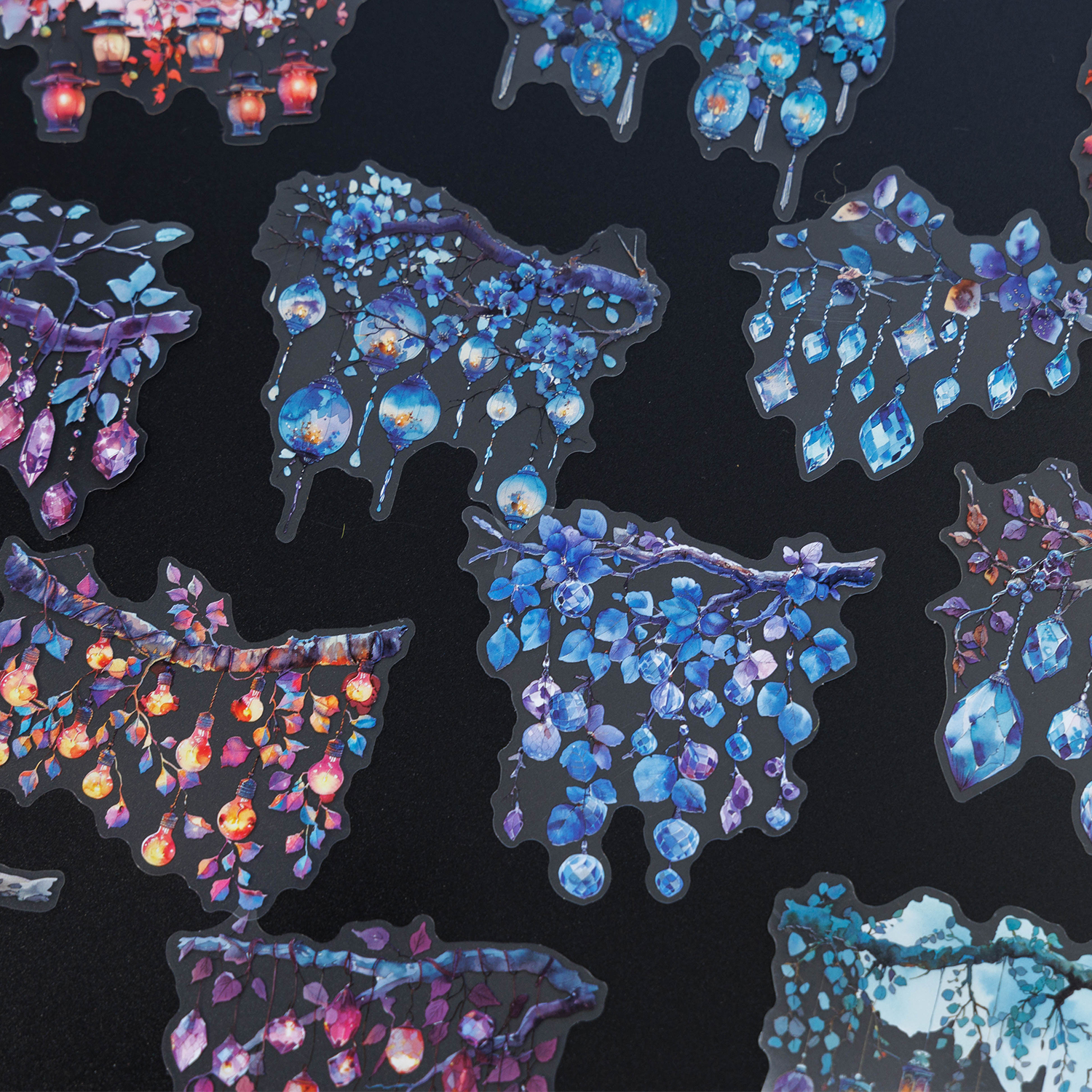 16 sheets lampligh Theme PET Stickers Journal Material Diary Album Scrapbooking Supplies Aesthetic Decorative Stationery Sticker