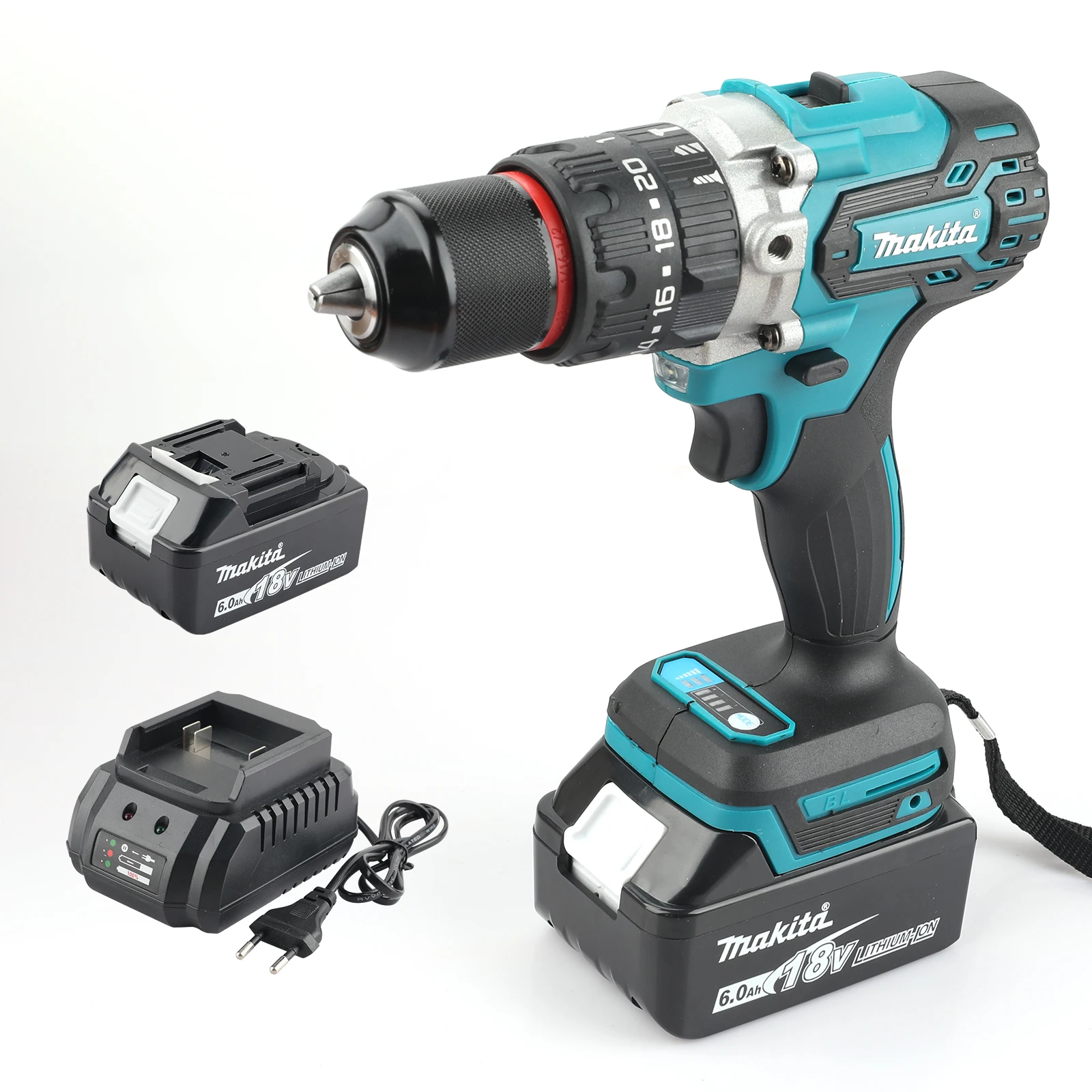 Makita DDF487 Destornillador de taladro electromecánico con controlador eléctrico de litio sin escobillas para batería Makita de 18 V