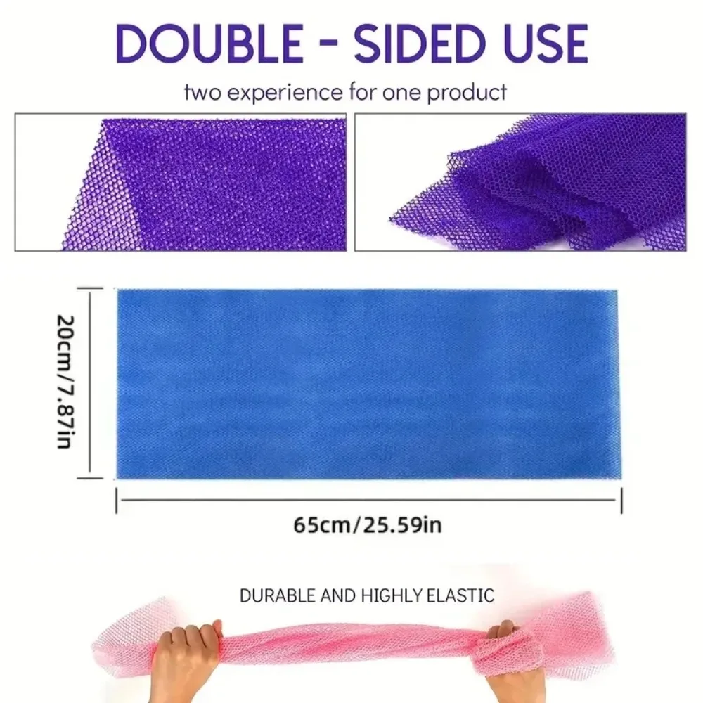 3/1 Pcs Exfoliating African Net Bath Sponge Washcloth Double Side Loofah Towel ack Shower Scrubber for Smooth Skin Bath Supplies