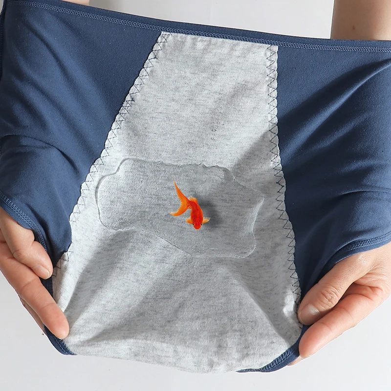 ハイウエスト漏れ防止月経女性のパンティー期間パンツ生理下着綿プラスサイズ L-4XL 女性ブリーフ