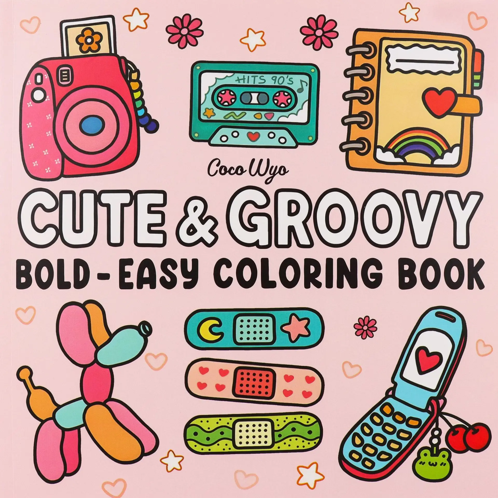 Libro da colorare per adulti e adolescenti Tema di Halloween con adorabili creature raccapriccianti nella CUTE GROOVY per un regalo rilassante