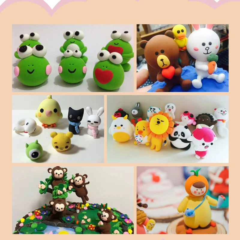 36-kleuren klei Luchtgedroogde kleiset Ultralichte plastic klei met snijgereedschap DIY ambachten Geschenken Kinderen Niet-giftig Boetseerplezier
